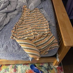 Green white and yellow pjs